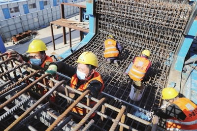 濱鐵2號線第3合同段全面復工，建設者清明假期堅守崗位保進度